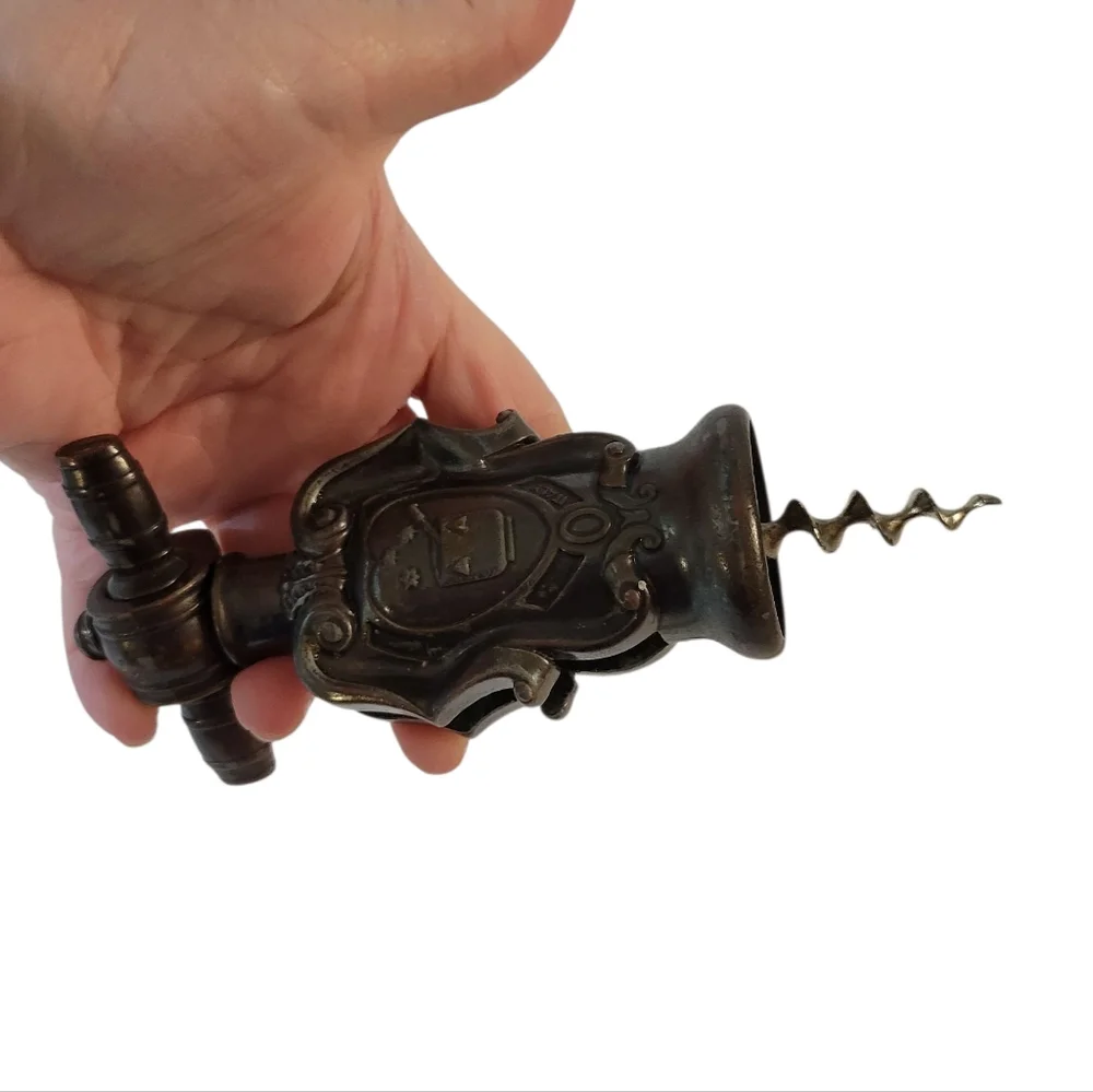 Vintage Fattoria Picedo Vini Pregiati Corkscrew Bronze Made In Italy